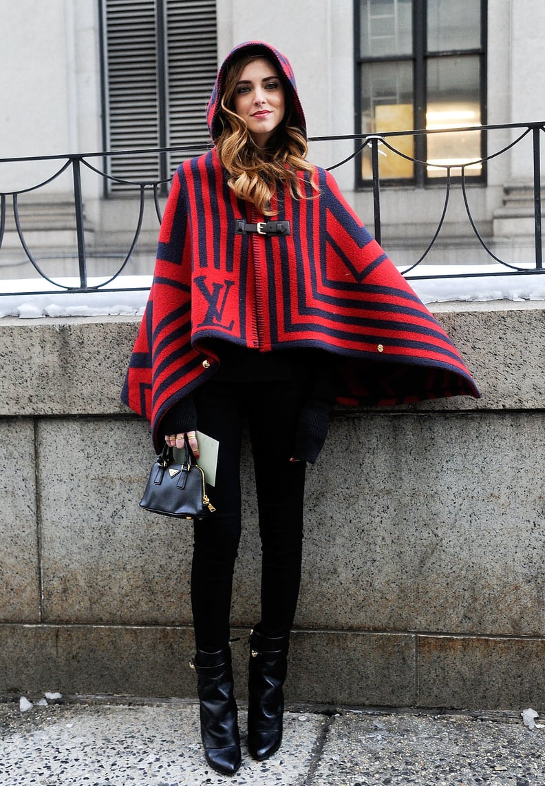 Eye-Catching Pieces Like a Bold Poncho Pair Perfectly With Sleek Leggings