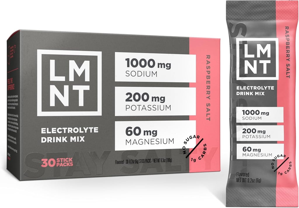LMNT Zero Sugar Electrolytes ($45)
LMNT packets are another go-to in Skinner's routine, especially during tougher training days. They're packed with electrolytes and make it easy for her to stay on top of hydration without overthinking it. "I have at least one or two every game and at least one every practice. It's very concentrated," she says. You're supposed to put it in water. I just drink it straight up."