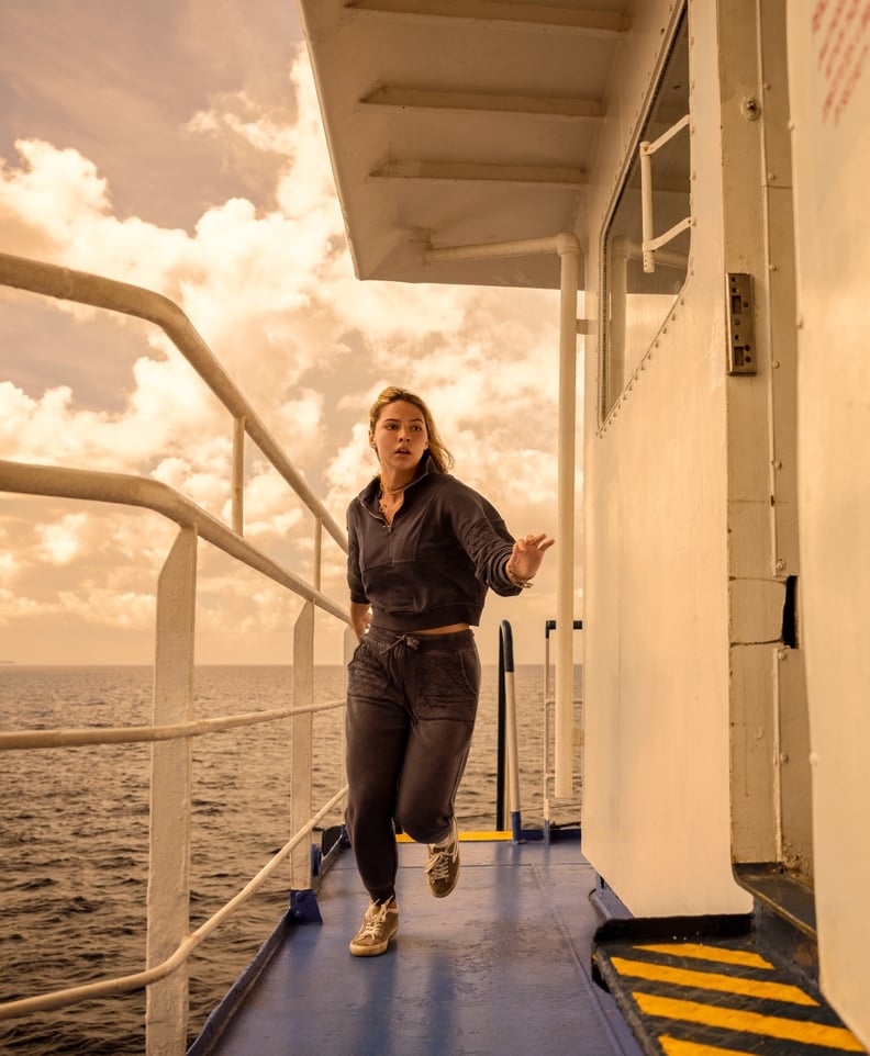 Sarah Cameron's Navy Tracksuit on "Outer Banks" Season 2
