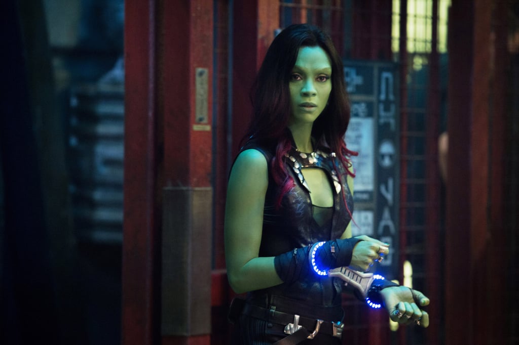 We meet Gamora in Guardians of the Galaxy. She has an incredibly tragic backstory but is amazing with daggers, so win-win?