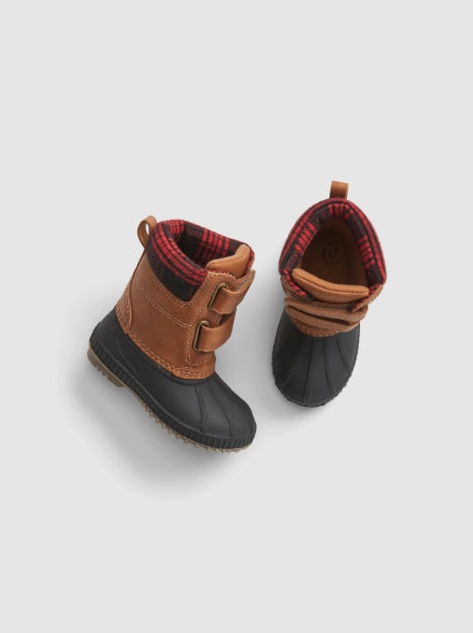 Everything is cuter in mini form, and these plaid duck boots ($70) are proof. Equally warm and water-resistant, they're good for cold and wet days alike.
