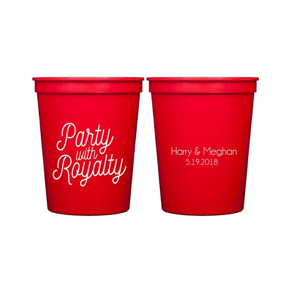 Royal Wedding Watch Party Stadium Cups