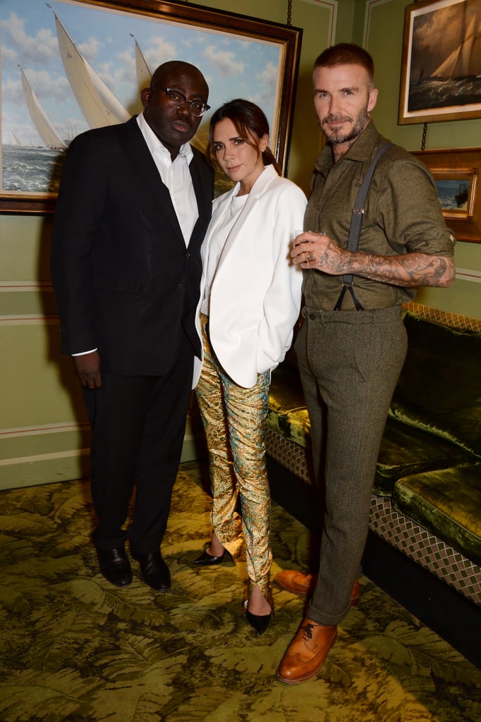 Victoria and David Beckham With Edward Enninful