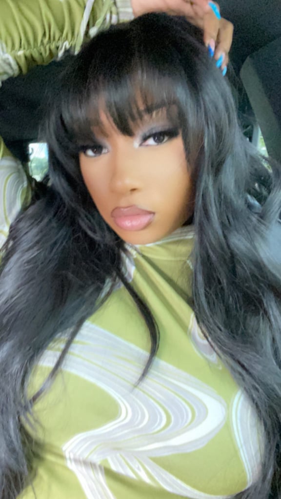 Celebrities With Bangs: Megan Thee Stallion With Arched Bangs