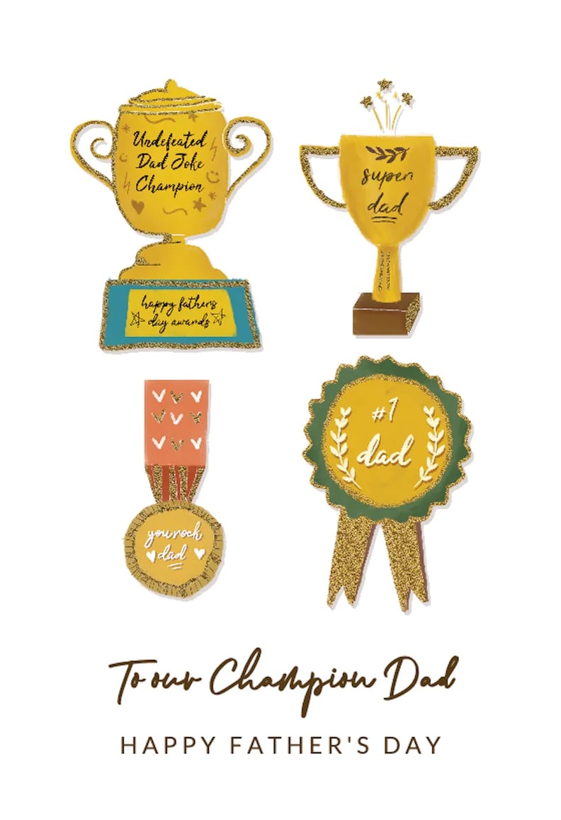 Free Printable Father's Day Card For a Champion