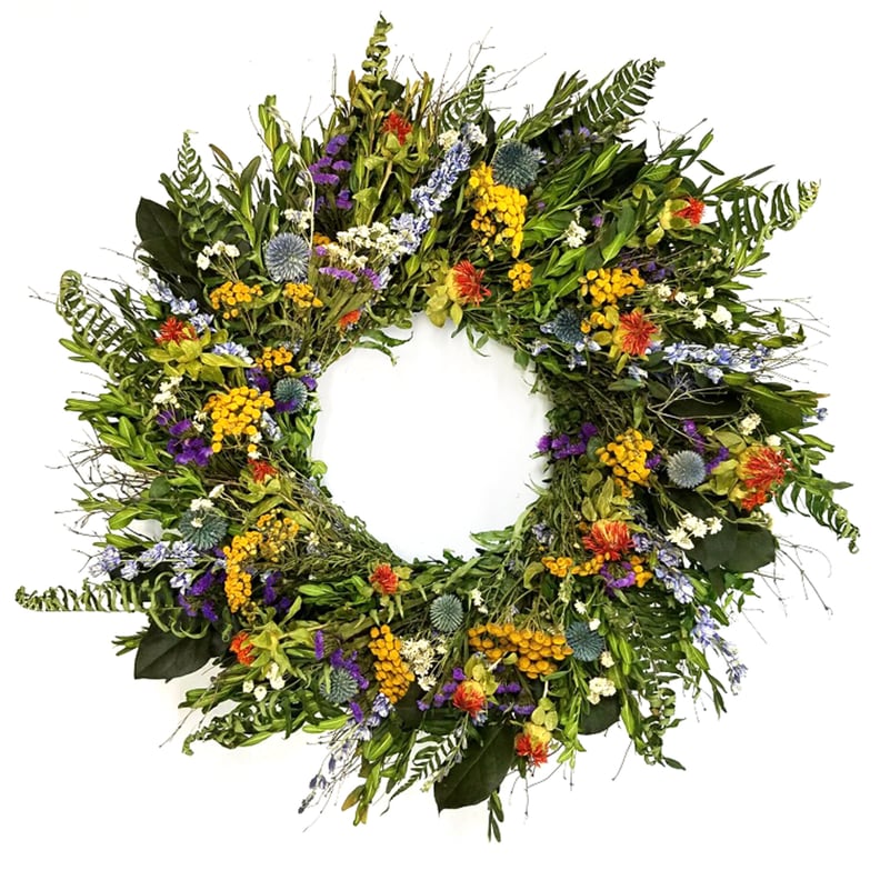 August Grove Fern and Echinops Wreath