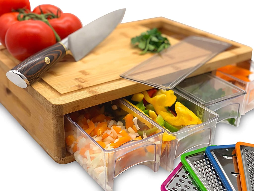 Large Bamboo Cutting Board with Trays