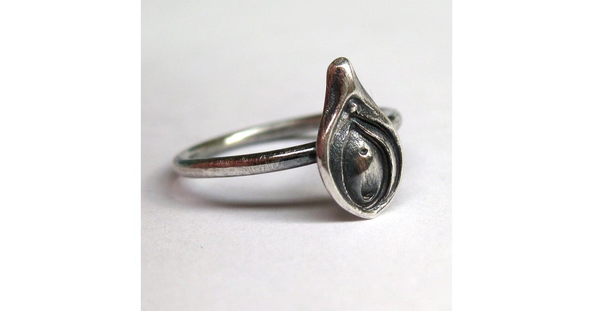 Sterling Silver Vulva Ring ($50) | Vagina-Shaped Jewelry | POPSUGAR ...