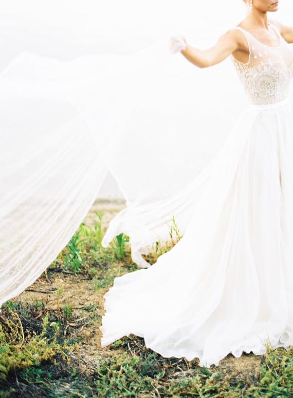 An Airy Skirt and Veil That Would Put Any Bride on Cloud Nine