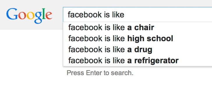 Facebook Is Like a Chair