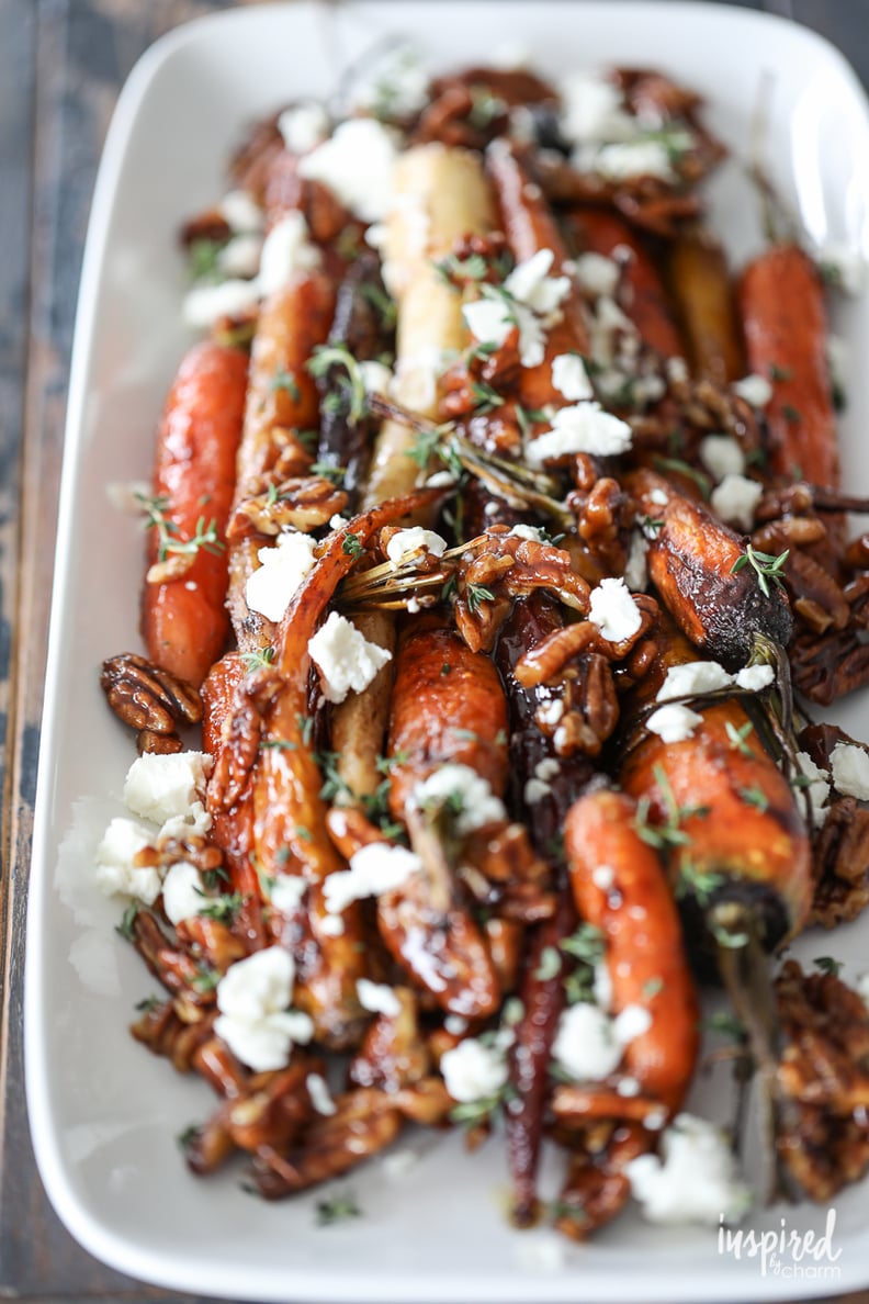 Roasted Carrots With Candied Pecans and Goat Cheese