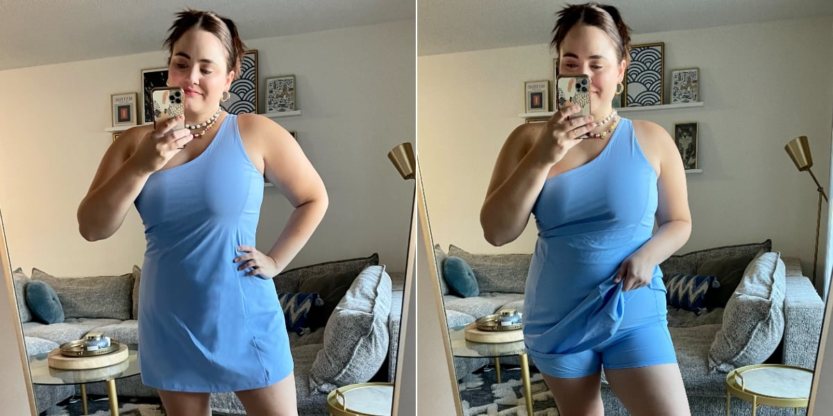 Outdoor Voices One Shoulder Dress Review — Whoakimosabe