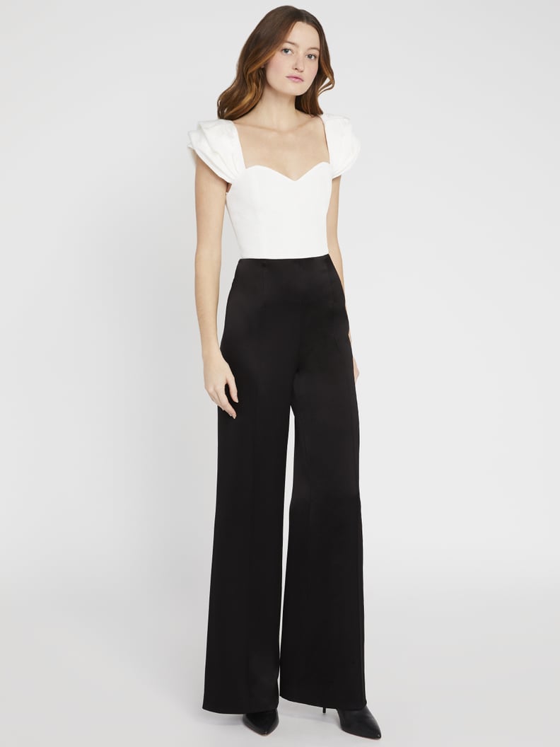 Alice + Olivia Mateo Puff-Sleeve Jumpsuit