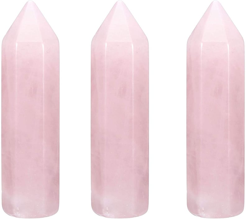 Banshren Healing Crystal Wands 3-Inch Rose Quartz Crystal Points