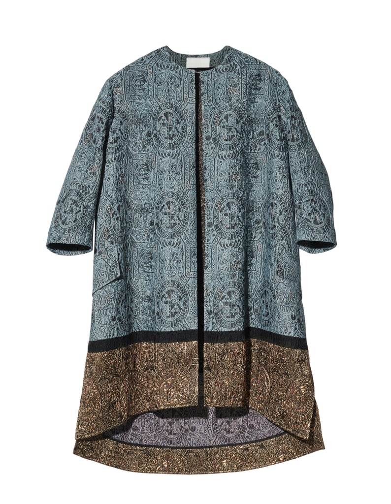 H&M Conscious Collection Jacquard-Weave Silk-Blend Coat ($250)