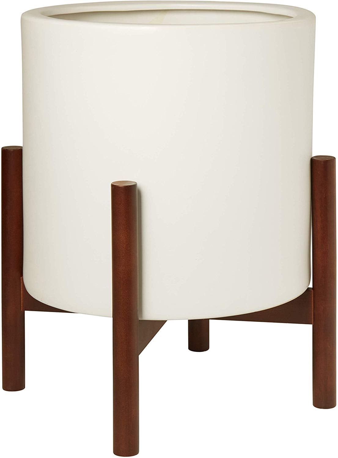 Rivet Surrey Modern Ceramic Planter Pot With Wood Plant Stand 17 Unique Gifts For The Plant Lover In Your Life Popsugar Home Photo 6