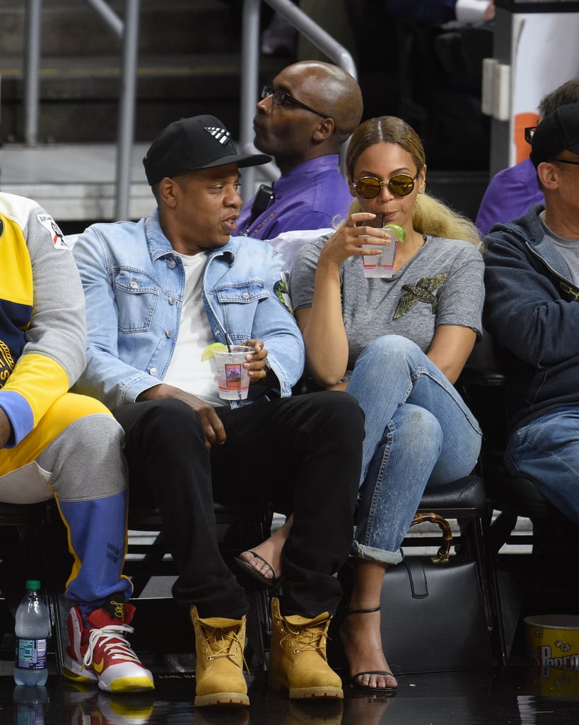 Beyonce and Jay Z at LA Clippers Game February 2016