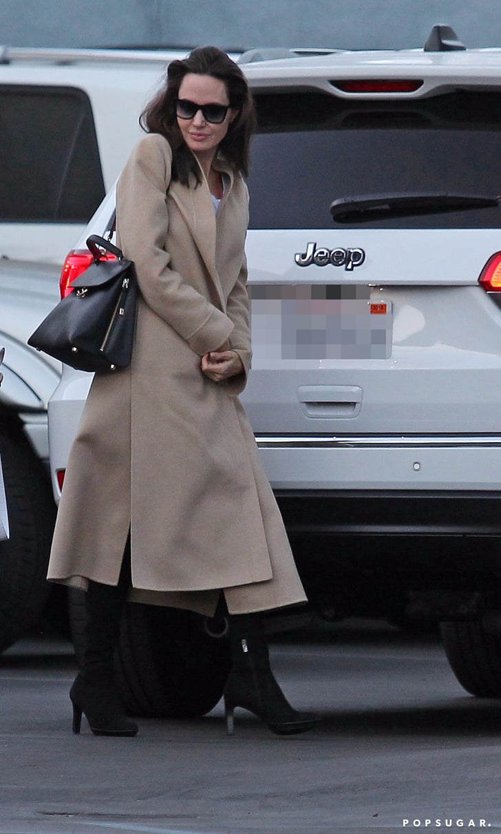 Angelina Jolie's Camel Coat