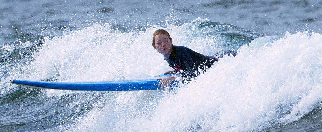 Emma Stone and Andrew Garfield Surfing in Hawaii