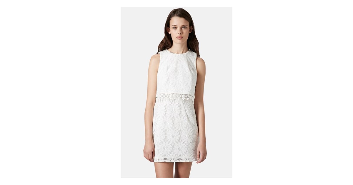 Crop Overlay Shift Dress White Dresses For Summer POPSUGAR Fashion Photo 3