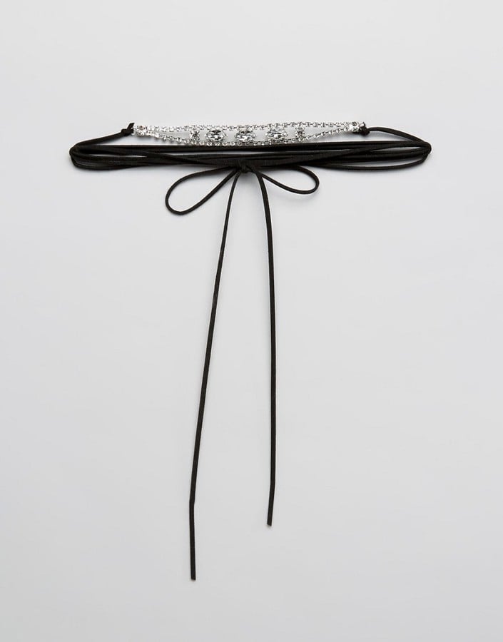 Krystal Multi Layered Bow Tie Embellished Choker ($77)