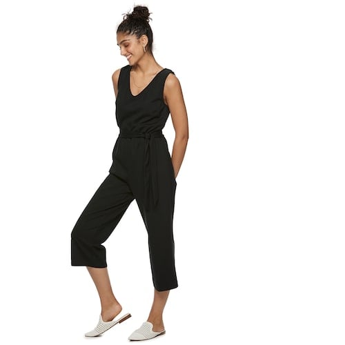 POPSUGAR Tie-Front Knit Jumpsuit