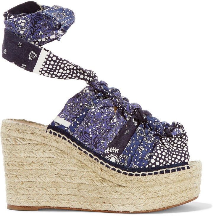Chloé Printed Canvas Espadrille Wedge Sandals ($655)