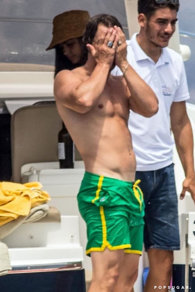 Matthew McConaughey Shirtless on a Boat in Italy June 2018