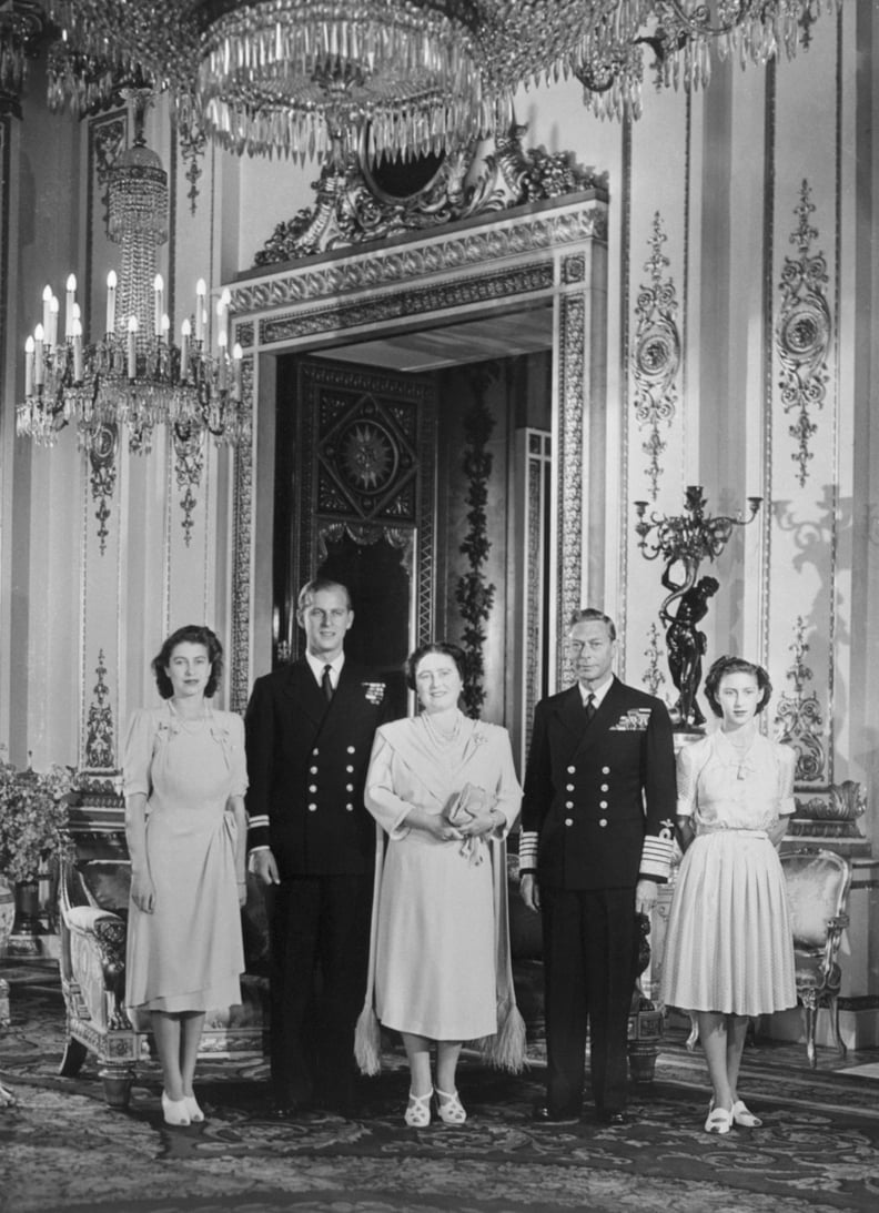 Posing With the Royal Family Before His Marriage in 1947