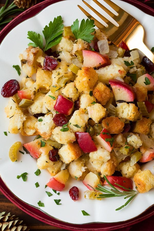 Apple Cranberry Rosemary Stuffing