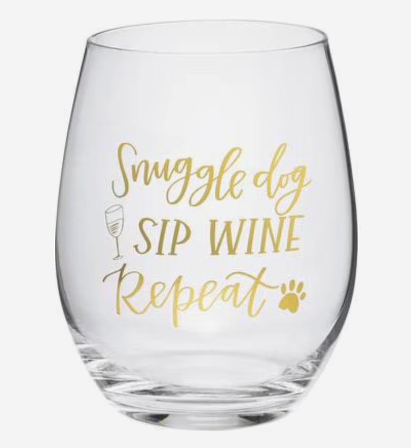 Primitives By Kathy Dog Sip Wine Glass ($17, originally $20) 
This sweet wine glass speaks to us on a real level. The product makes for a great gift, especially if you're looking to get something unexpected for any upcoming gift exchanges or birthdays. It's perfect for the dog parent and wine lover.