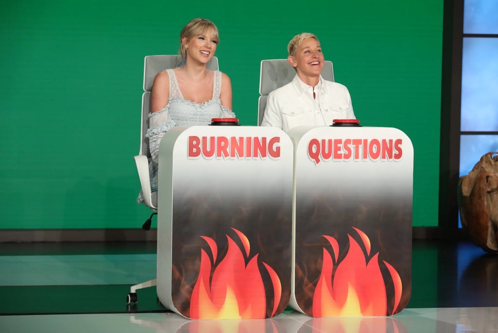Taylor Swift Blue Jonathan Simkhai Dress on Ellen