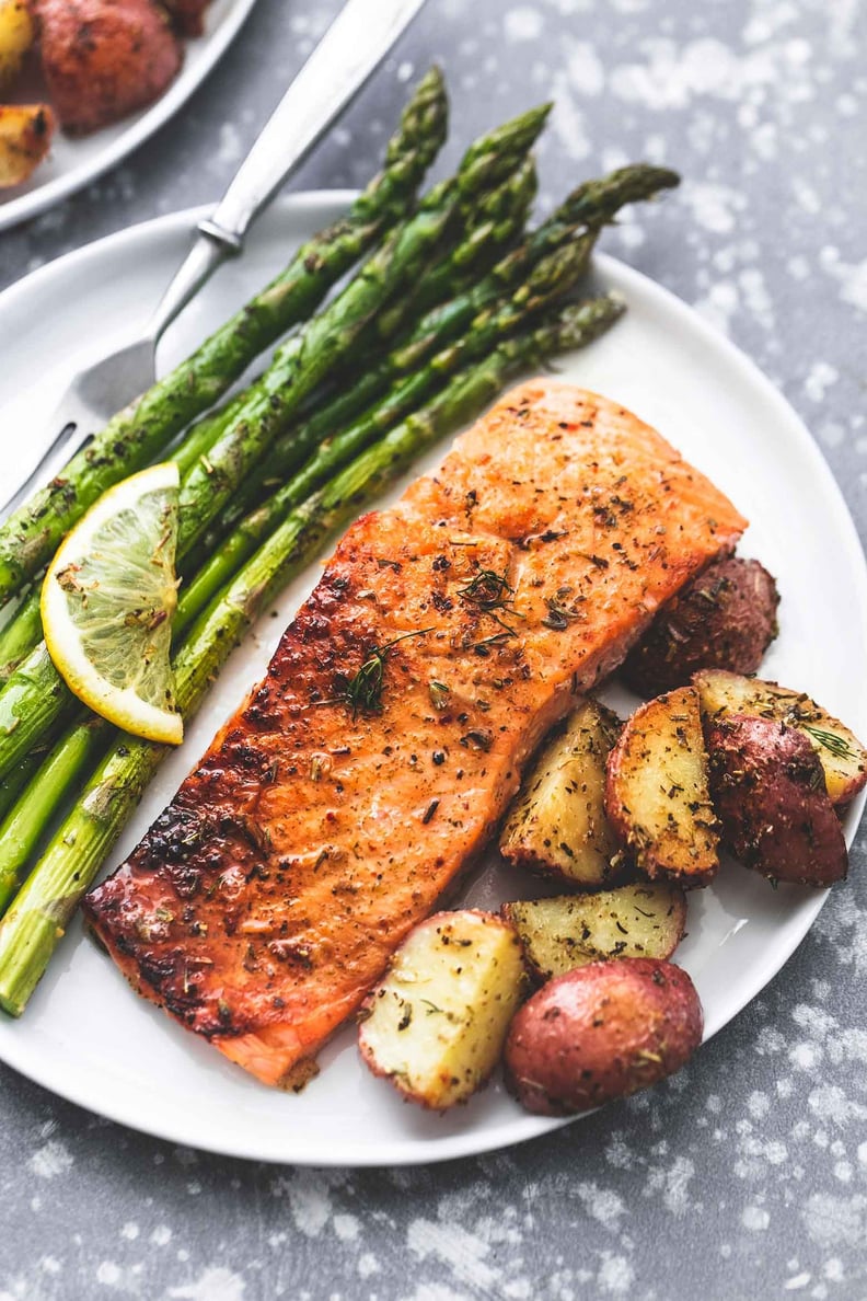 Salmon, Asparagus, and Potatoes