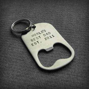 You the Man Dad The Old Man Funny Bottle Opener Key Chain - Back can be  Personalized