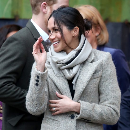Meghan Markle January 2018 Royal Engagement Hair in a Bun