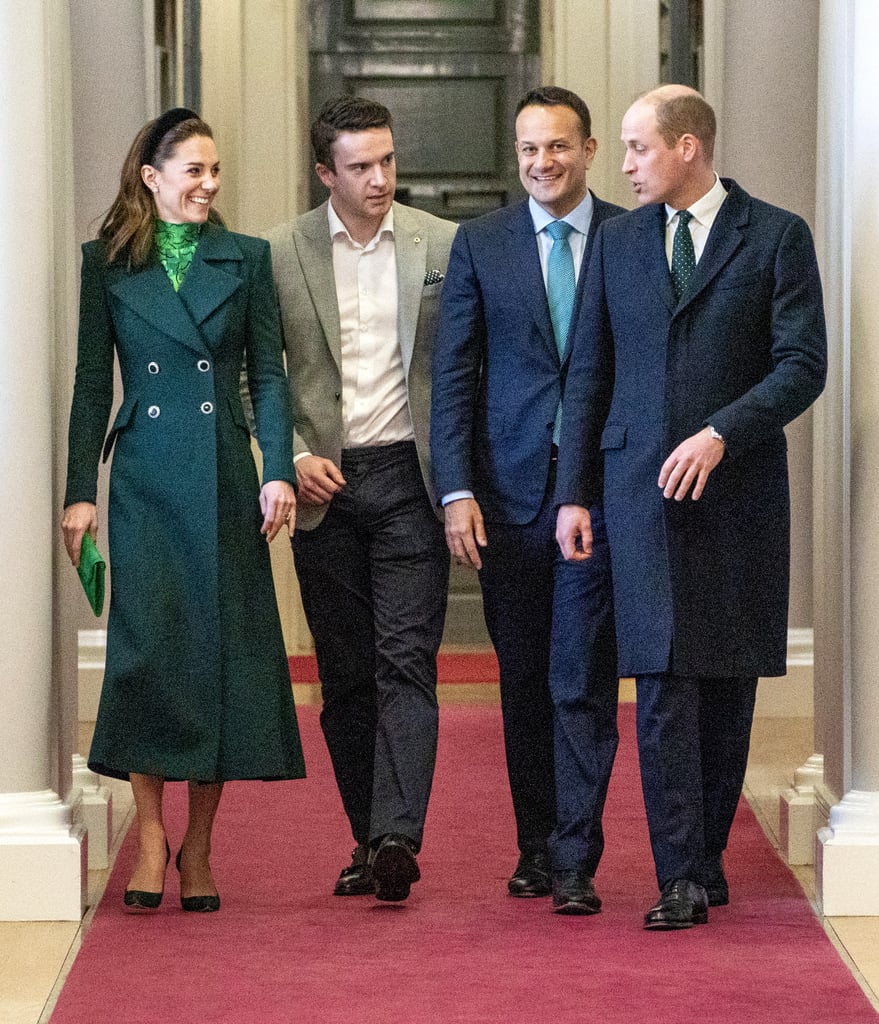 The Duchess of Cambridge a Wears Velvet Headband in Ireland