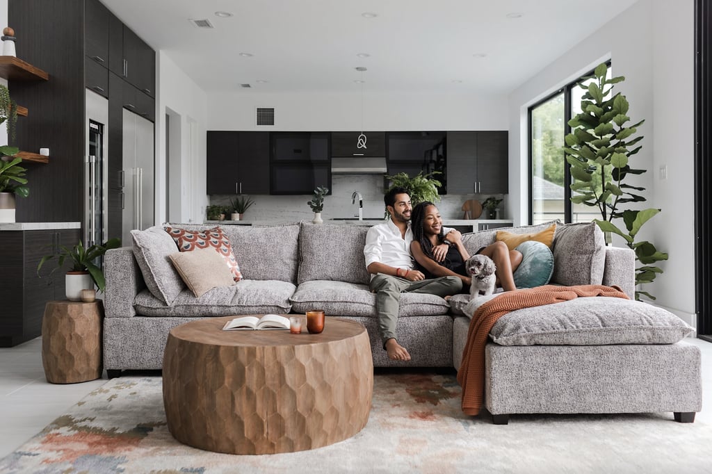 A Movie-Watching Sofa: Albany Park Kova Sofa + Ottoman