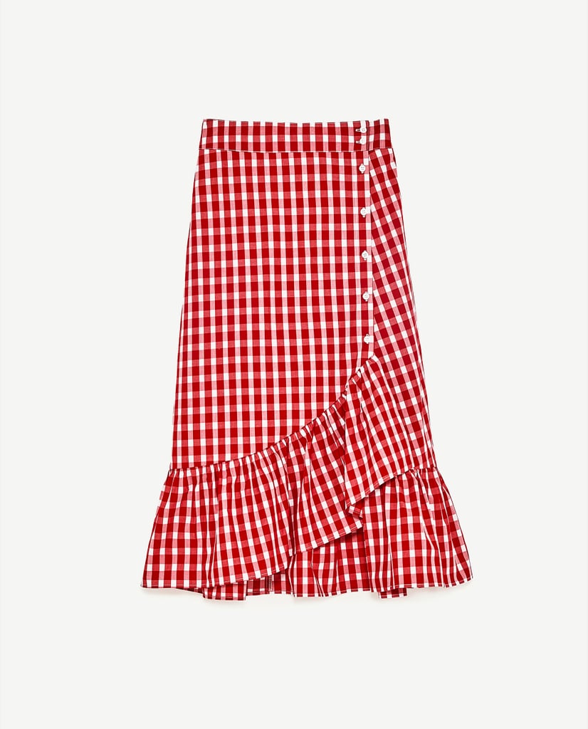 "Gingham is a perennial favorite of mine — fortunately Spring '17 put a spotlight on this playful print. I'm planning to wear it daily on this slightly flirty (but totally practical) Zara skirt ($40) that goes to the office, out, and even to Coachella." — Hannah Weil McKinley, director, Fashion