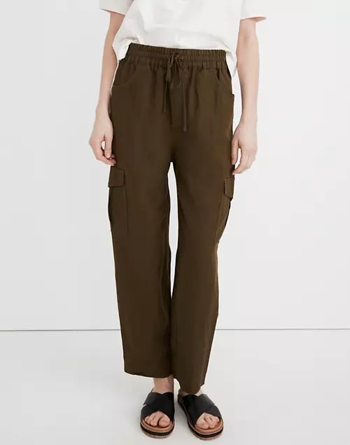 Madewell Tapered Huston Cargo Pull-On Crop Pants