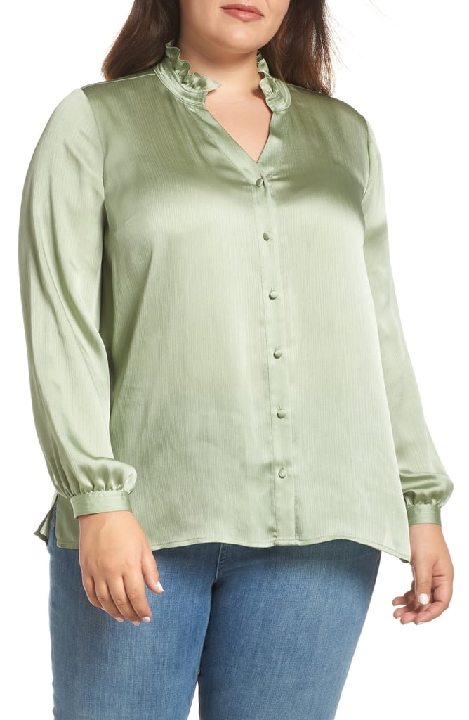 Vince Camuto Ruffle Neck Blouse