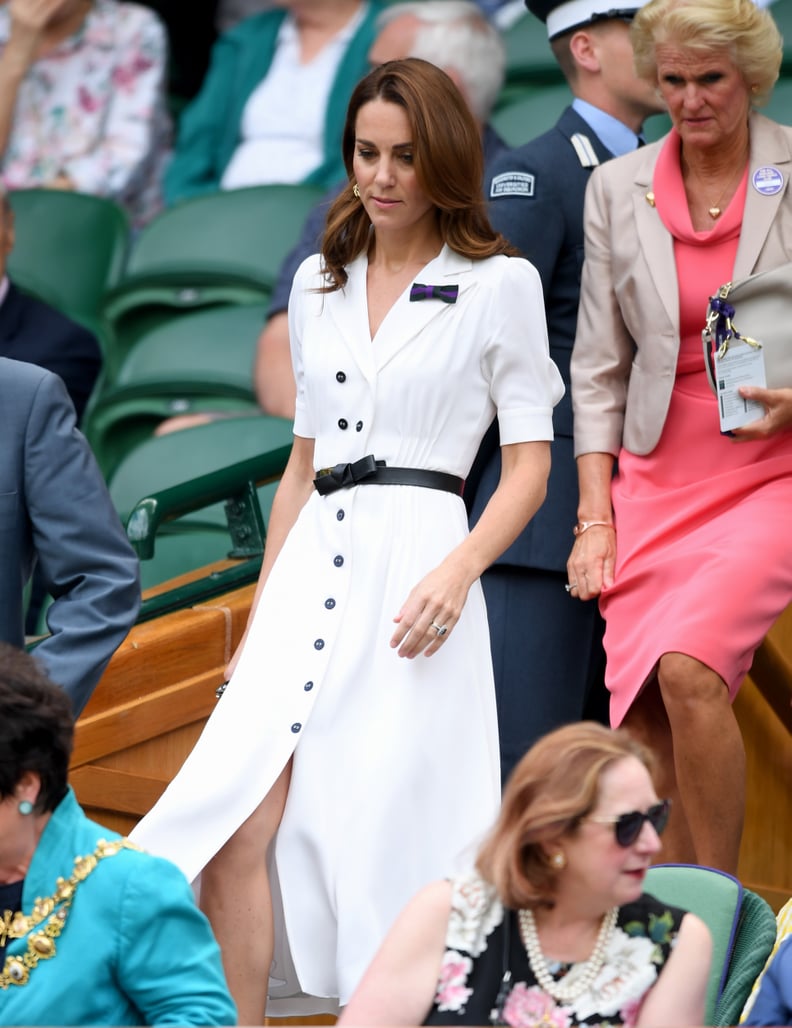 Kate Middleton White Dress at Wimbledon 2019 | POPSUGAR Fashion