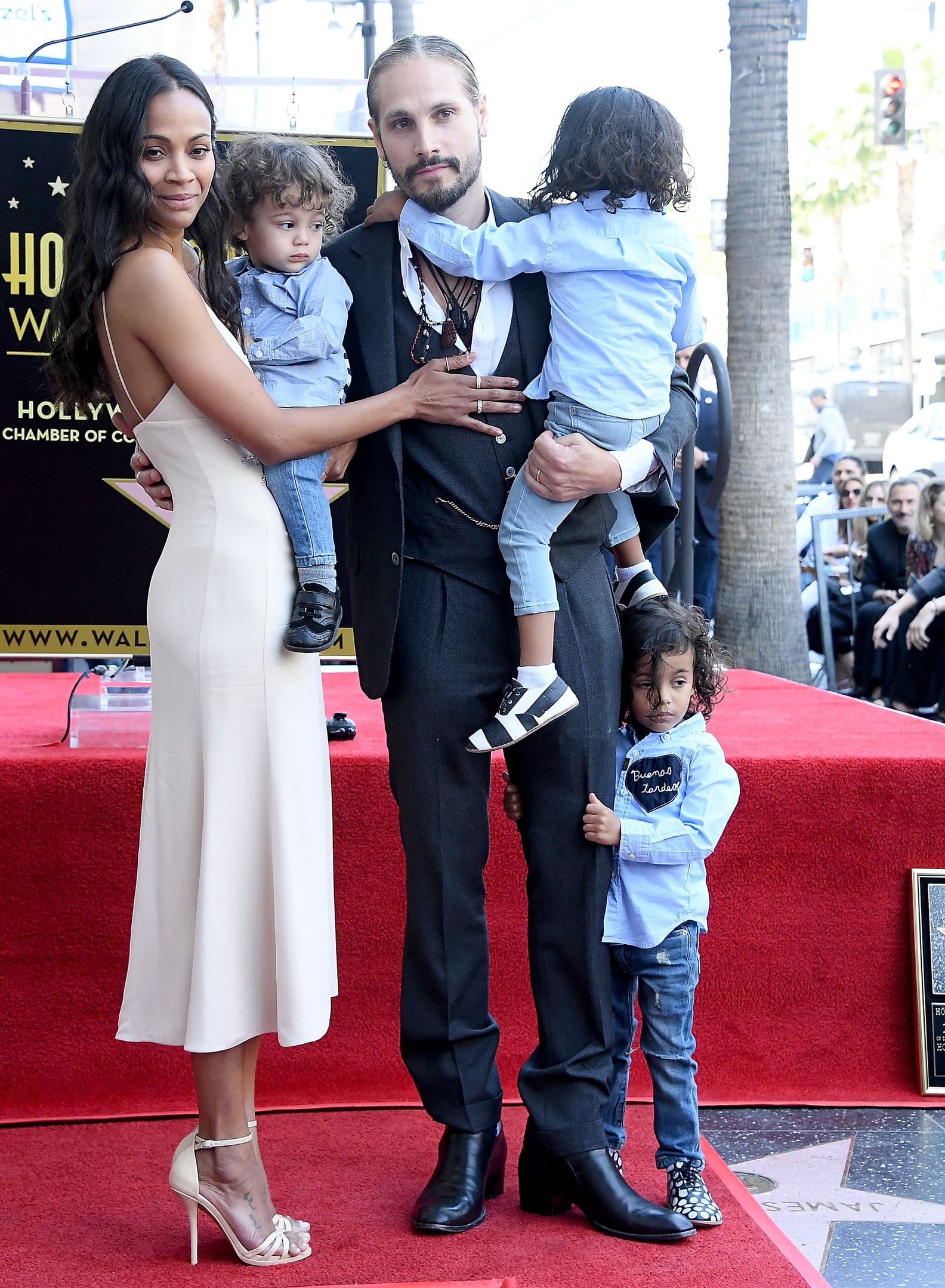 Zoe Saldana and Sons at Hollywood Walk of Fame Ceremony 2018 | PS Celebrity