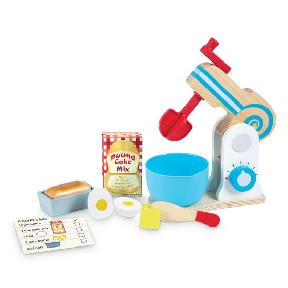 Melissa & Doug Wooden Make-A-Cake Mixer Set, 25 Wooden Toys For Toddlers  That Are Eco-Friendly, Adorable, and Educational!