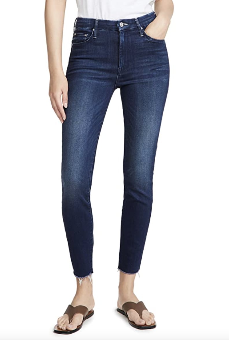 Mother High Waisted Looker Ankle Fray Jeans