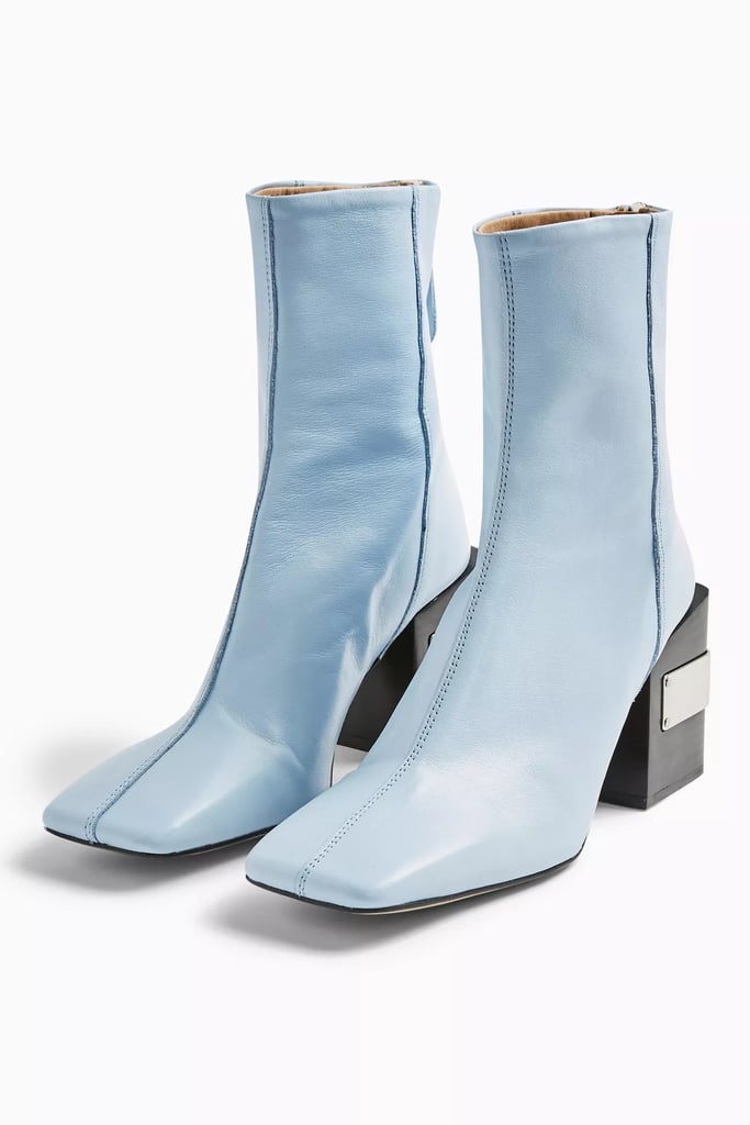 Topshop Harris Blue Block Boots