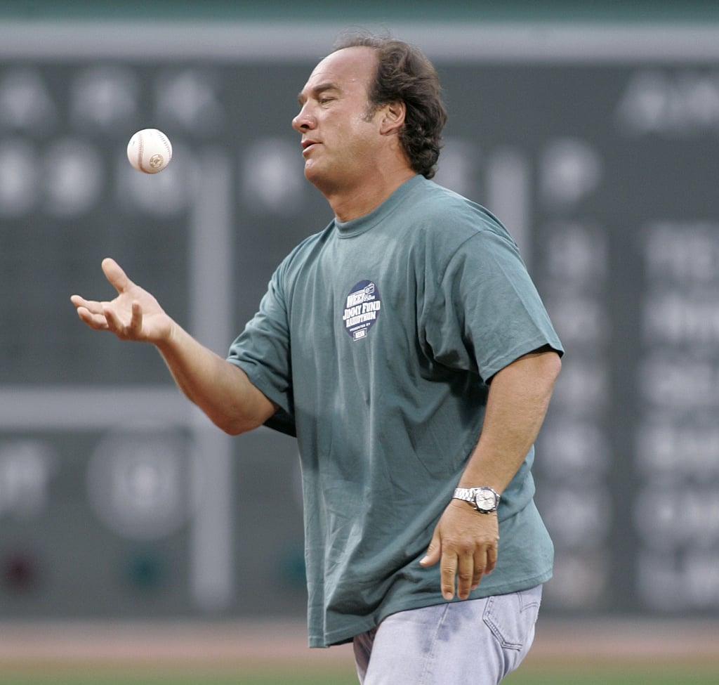 Jim Belushi threw out the first pitch before a game between the Red Sox and the Cleveland Indians in August 2006.