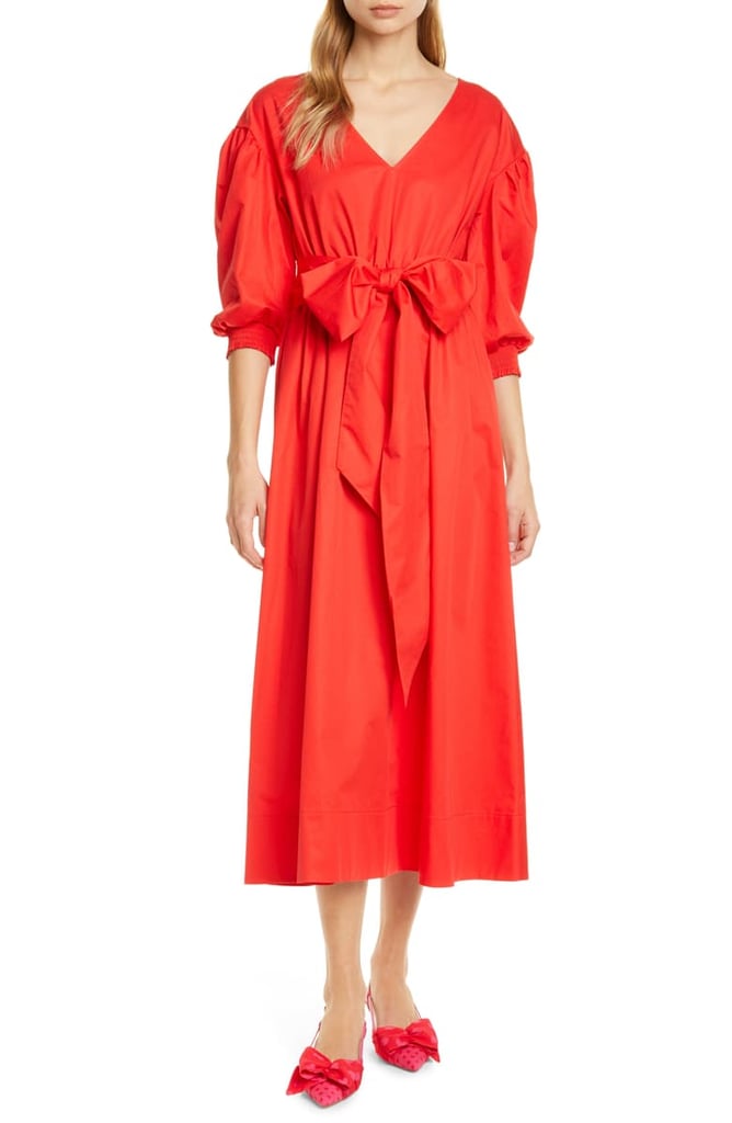 Kate Spade New York Puff Sleeve Midi Dress