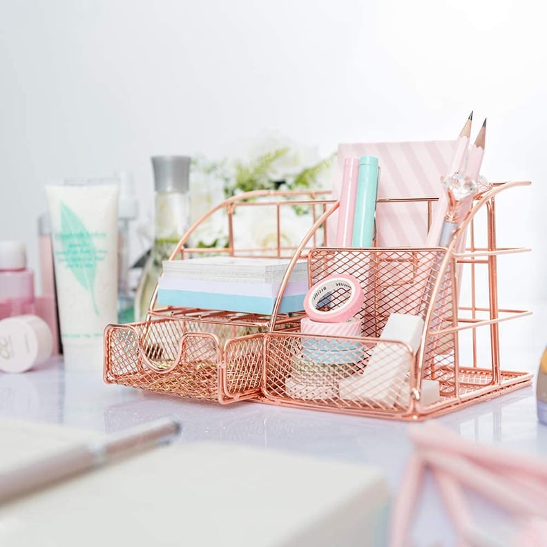 Rose Gold Desk Organizer