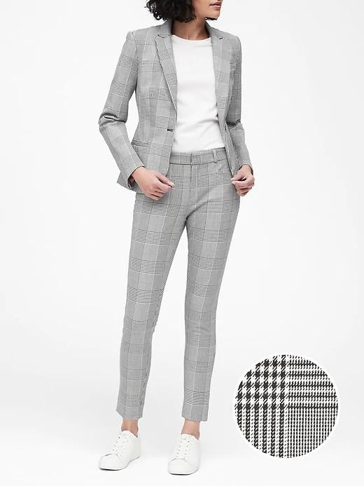 Classic-Fit Plaid Washable Blazer