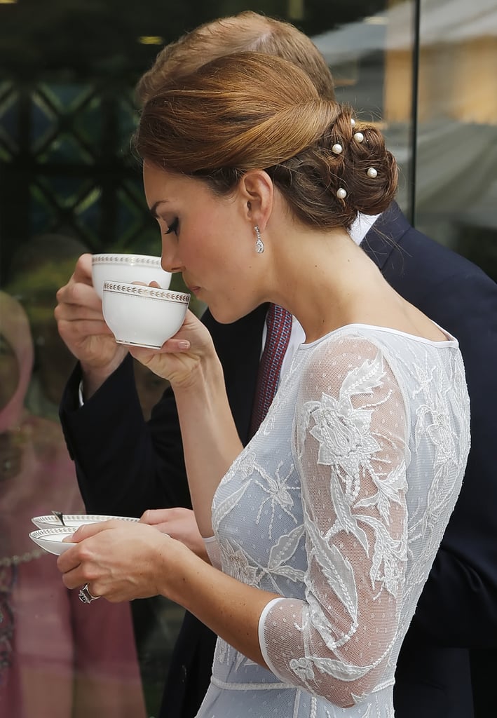 Will and Kate sipped tea together in Malaysia on day four of their tour of the Asia Pacific. Will and Kate sipped tea together in Malaysia on day four of their tour of the Asia Pacific.